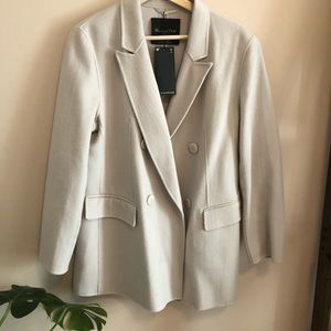 Massimo Dutti Hand-Tailored Wool Blazer Coat